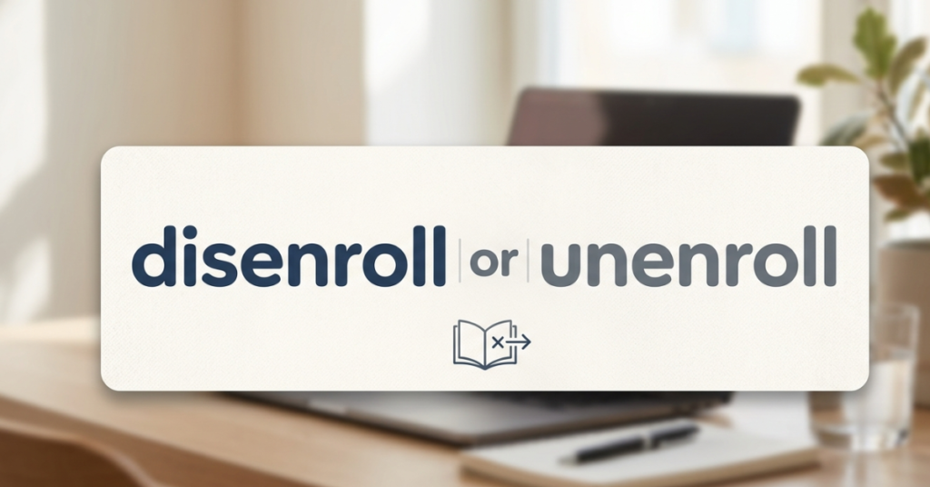 Disenroll or Unenroll: What’s the Difference and When to Use Them