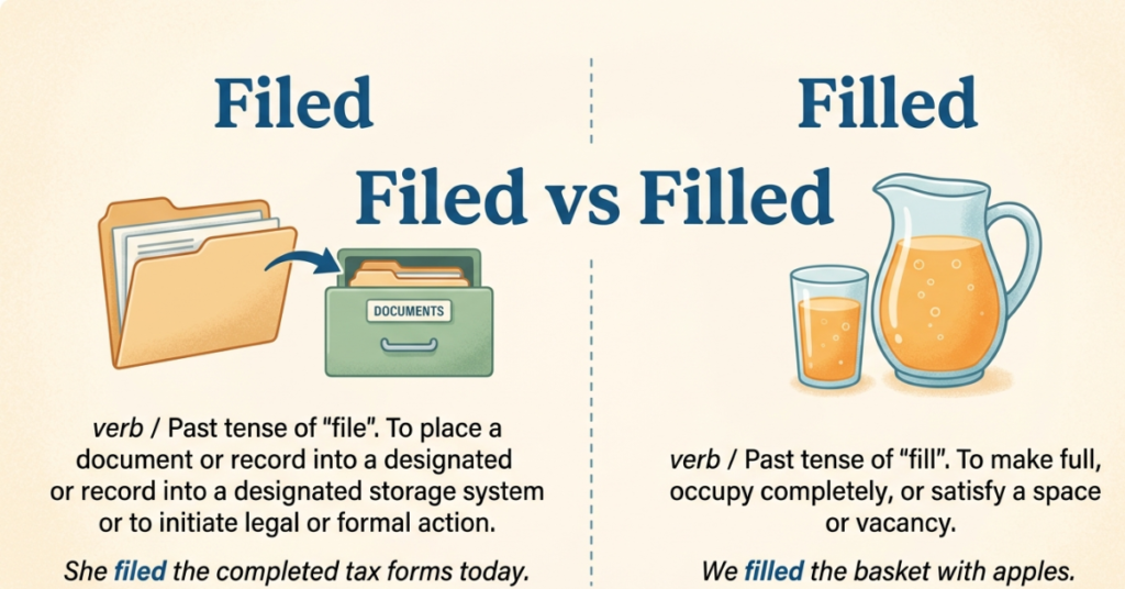Filed vs Filled: What’s the Difference?