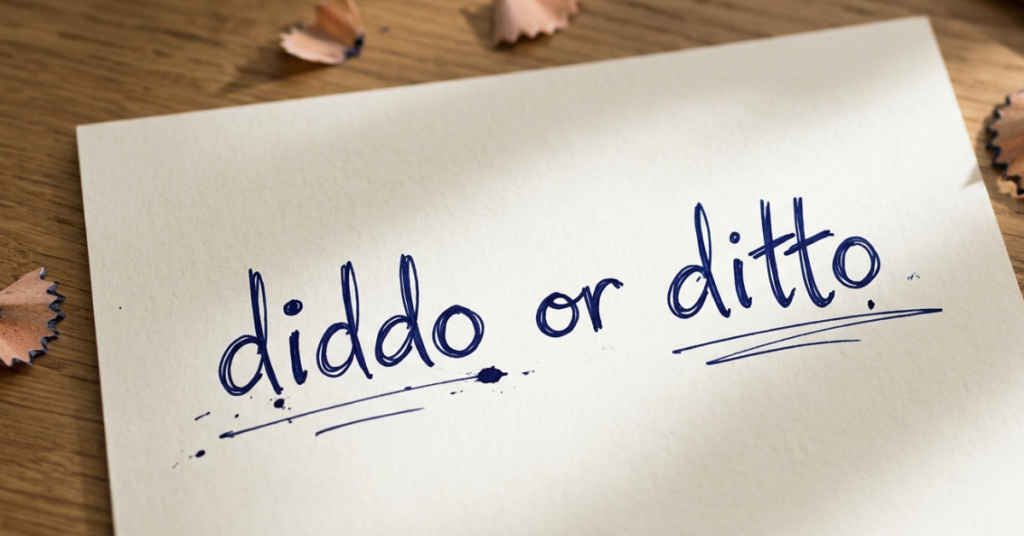 Diddo or Ditto: Which One Is Correct?