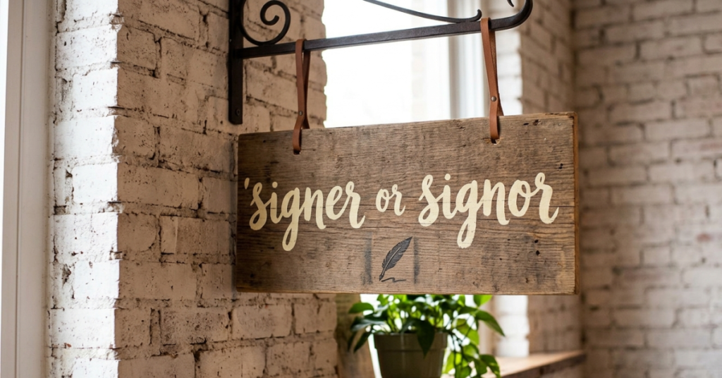Signer or Signor: What’s the Difference?