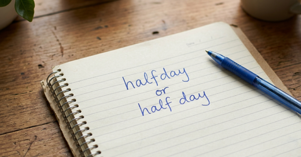 Halfday or Half Day: Which Is Correct?