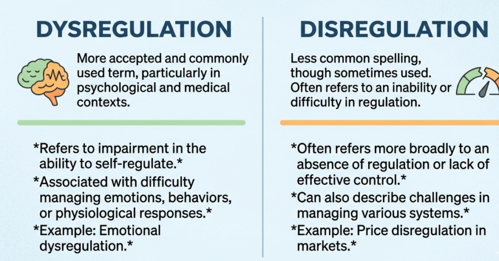 Dysregulation vs Disregulation: What’s the Difference?