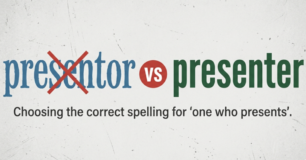 Presentor vs Presenter: Which Spelling Is Correct?