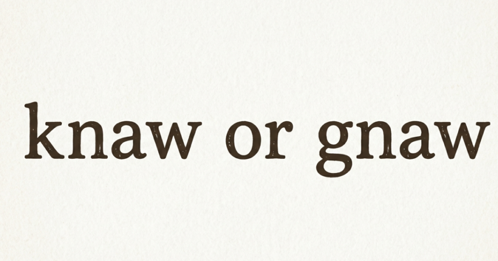 Knaw or Gnaw: Which Spelling Is Correct?